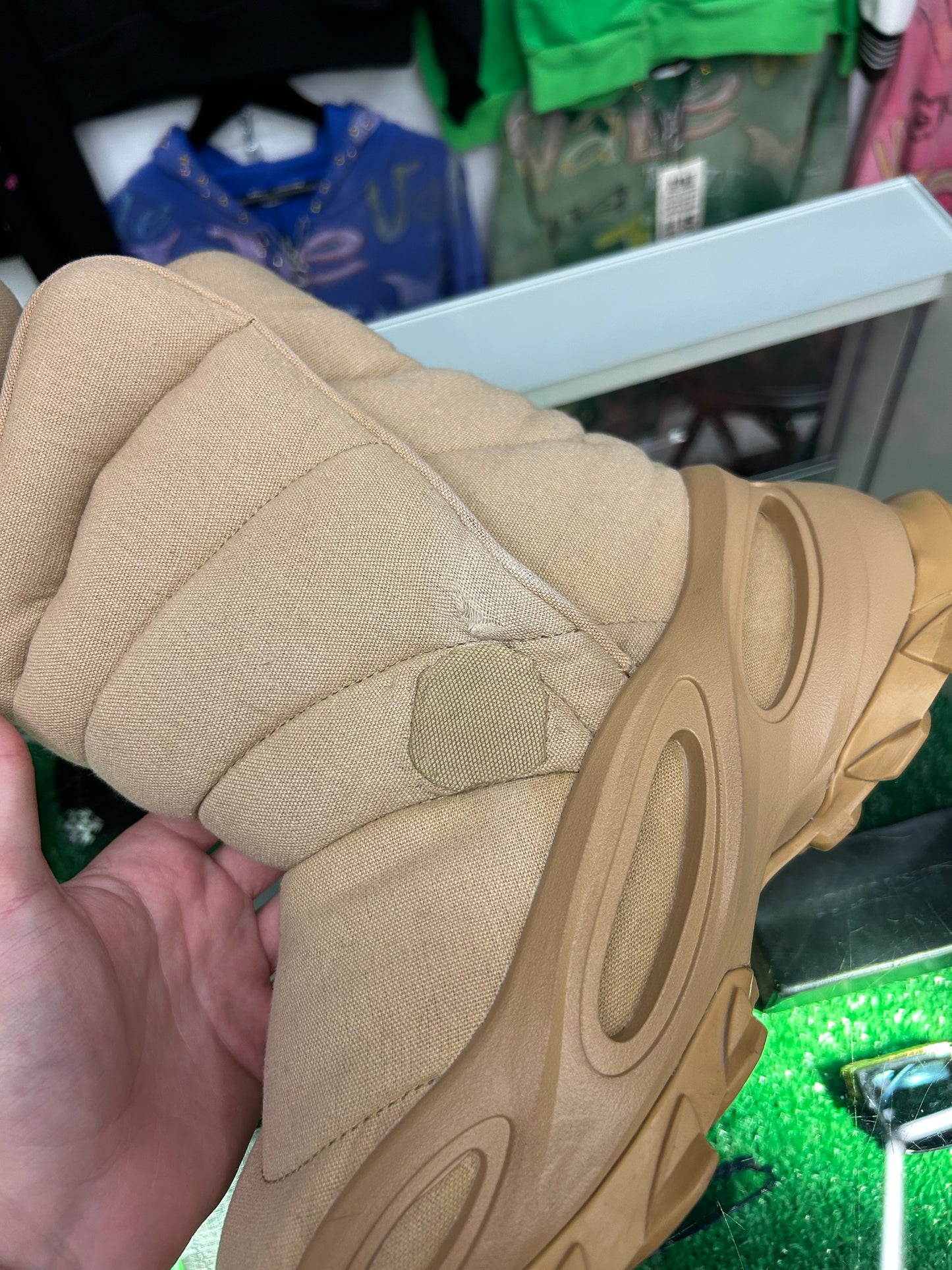 YEEZY ADIDAS NSLTD BOOT KHAKI “REPAIRED” (PRE-OWNED NO BOX)