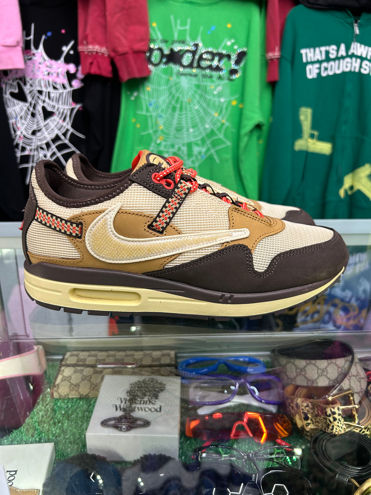 TRAVIS SCOTT NIKE AIR MAX 1 BAROQUE BROWN (PRE-OWNED W/ BOX)