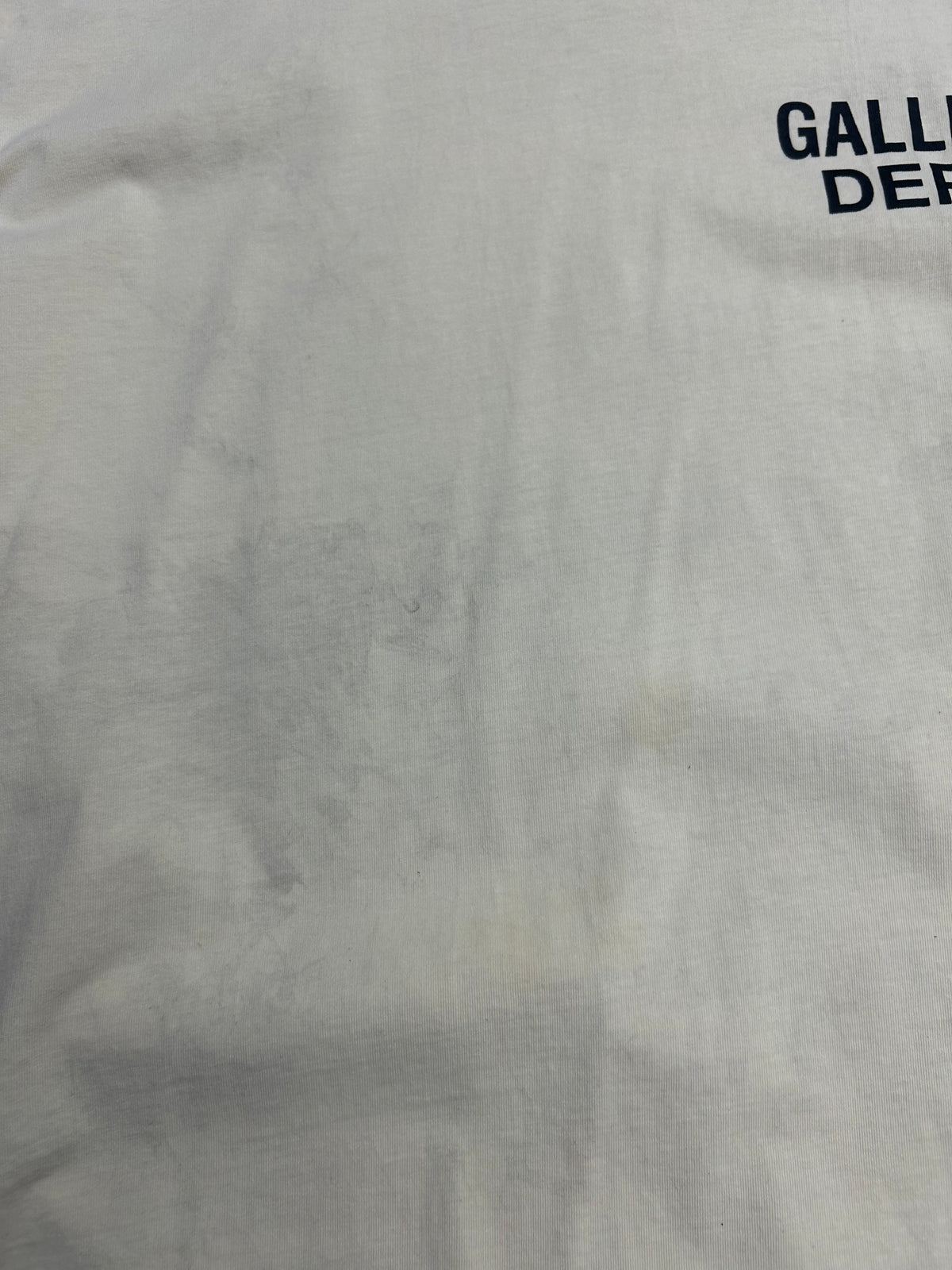 GALLERY DEPT. CREAM /ORANGE TEE (PRE-OWNED W/ STAINED)