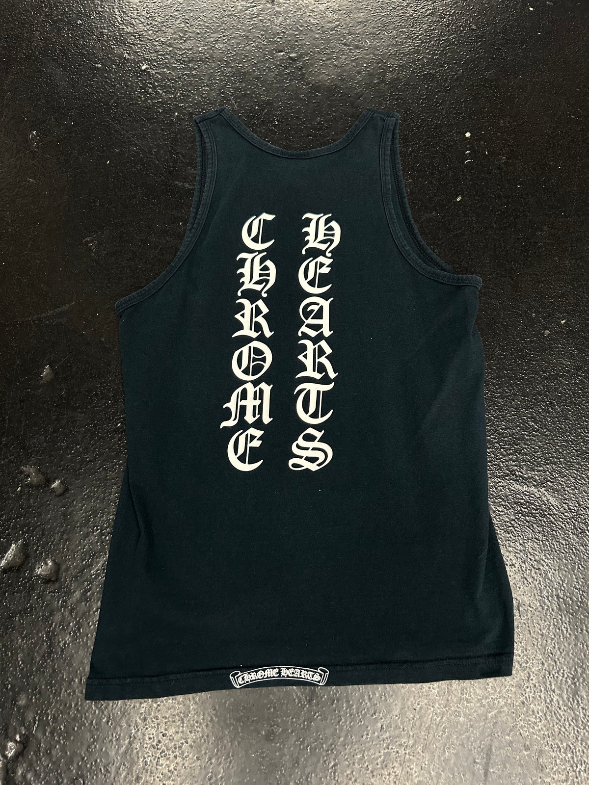 CHROME HEARTS VERTICAL LOGO TANK TOP (PRE-OWNED)