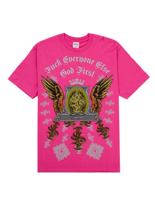 SUPREME MONEY TEE FUCHSIA
