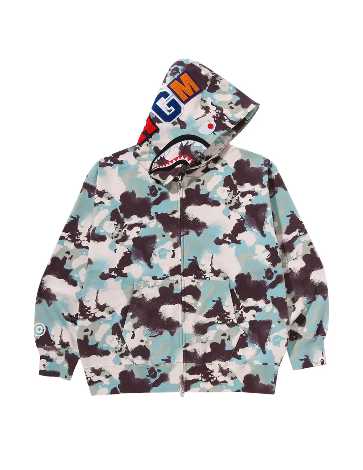 BAPE MAP CAMO SHARK RELAXED FIT ZIP HOODIE “MULTICOLOR” (BRAND NEW)