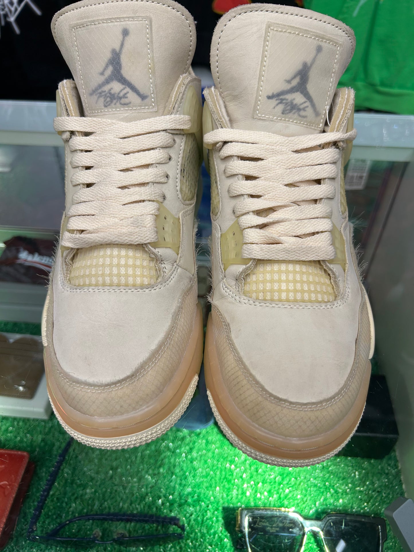 OFF-WHITE NIKE JORDAN 4 SAIL (PRE-OWNED / WITH BOX)