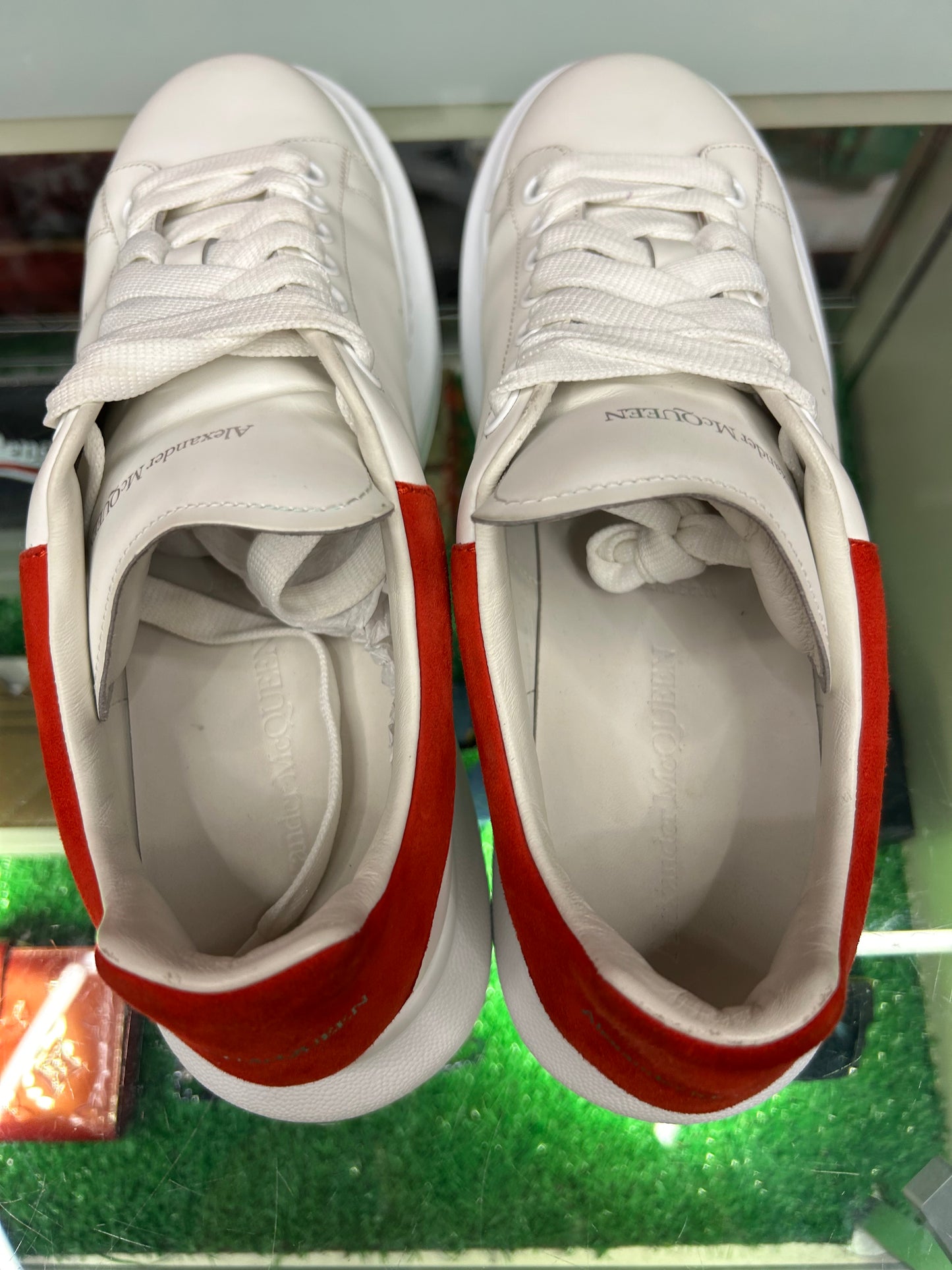 ALEXANDER MCQUEEN “RED” LOWTOP TRAINER (PRE-OWNED W/ BOX)