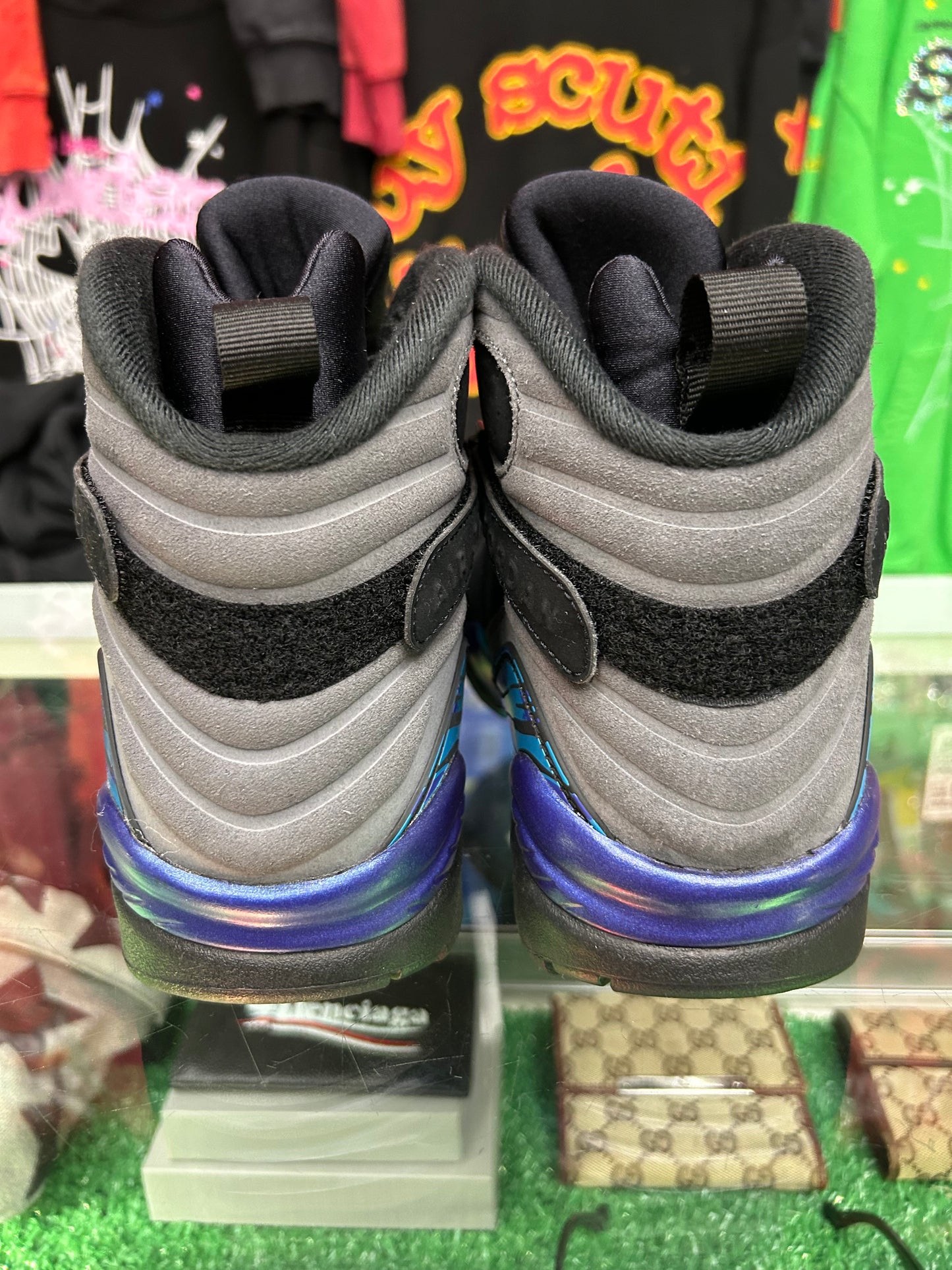 JORDAN 8 AQUA RETRO (PRE-OWNED W/ BOX)