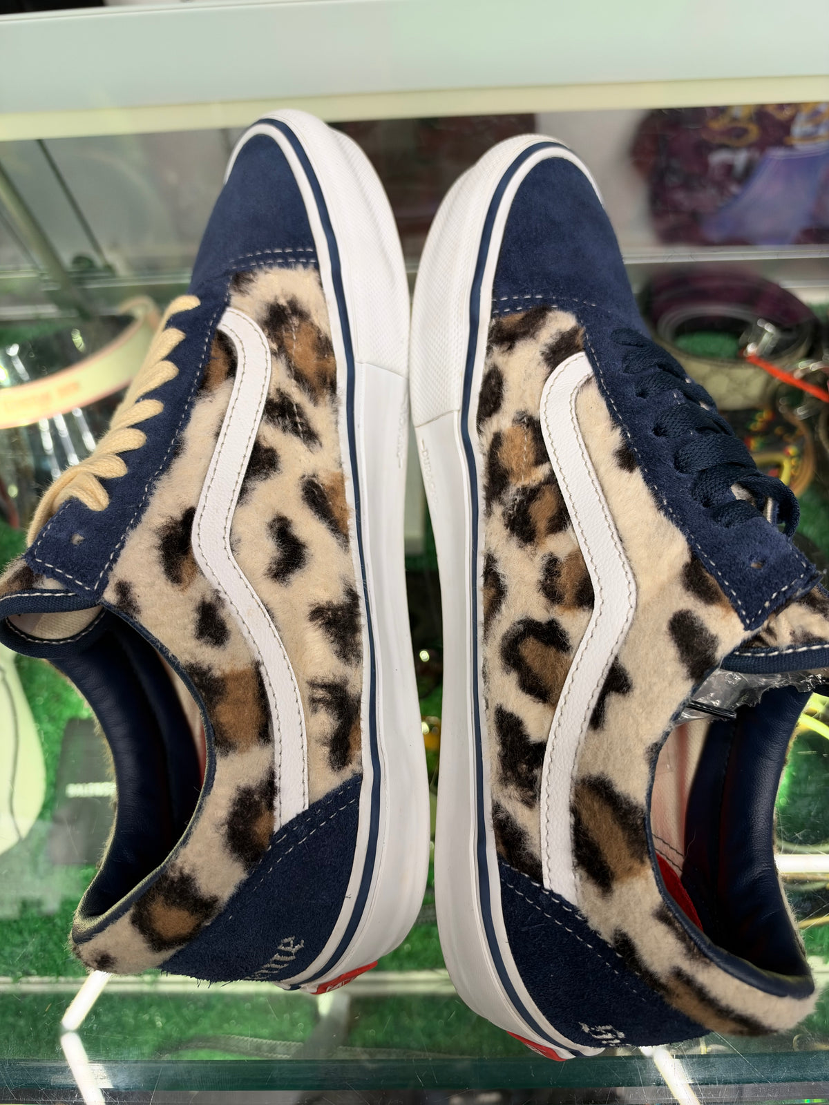 SUPREME X VANS LEOPARD NAVY (PRE-OWNED)