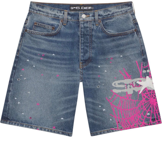 SP5DER HEAVY WEB DENIM SHORTS