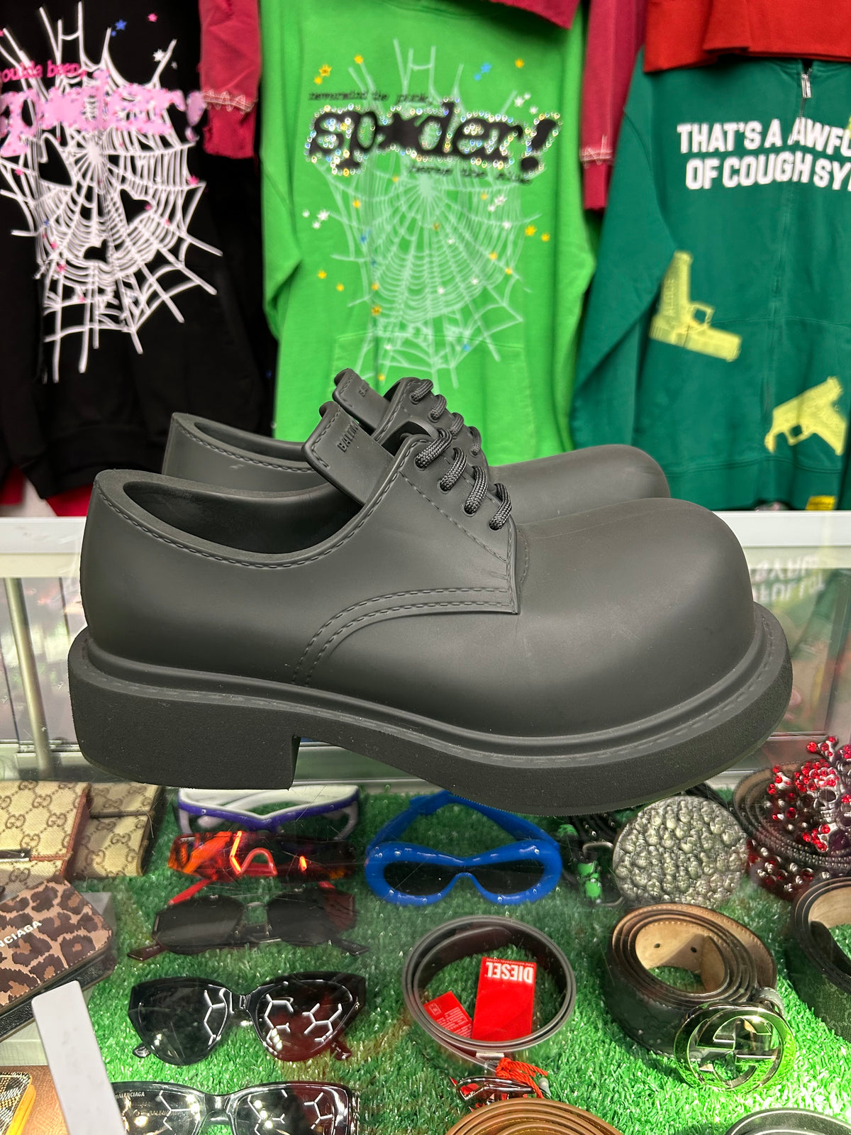 BALENCIAGA STEROID DERBY GREEN (PRE-OWNED NO BOX)