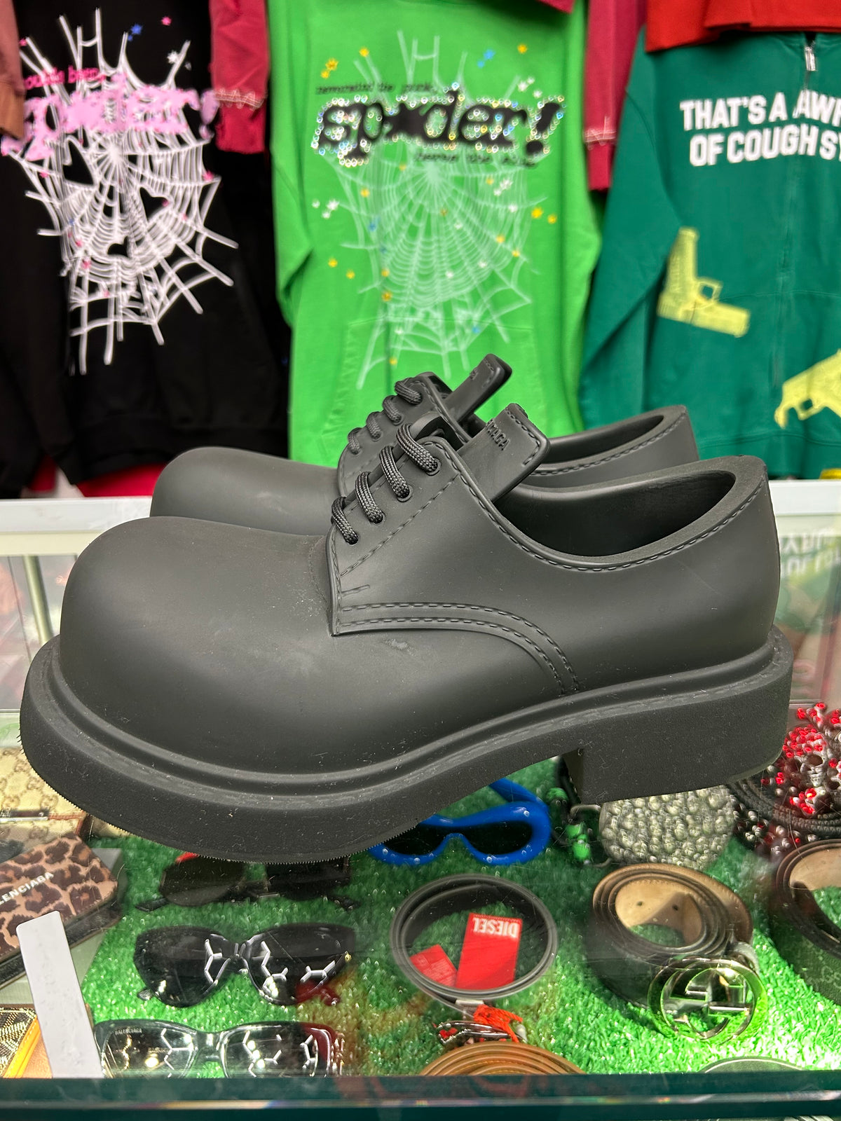 BALENCIAGA STEROID DERBY GREEN (PRE-OWNED NO BOX)