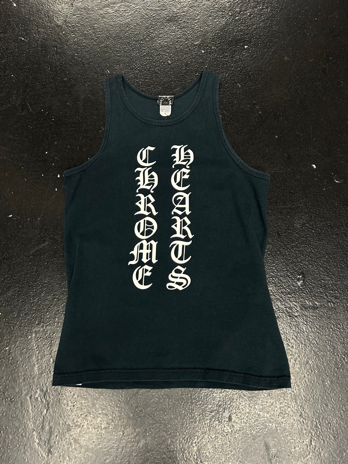 CHROME HEARTS VERTICAL LOGO TANK TOP (PRE-OWNED)