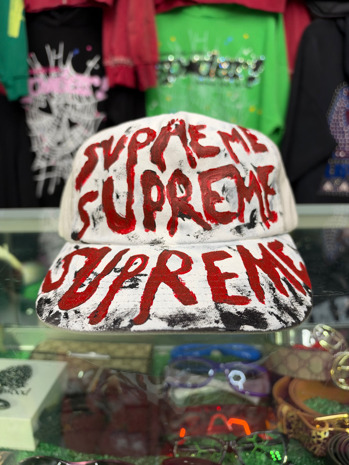 SUPREME PAINTED 5-PANEL HAT “WHITE” (BRAND NEW)