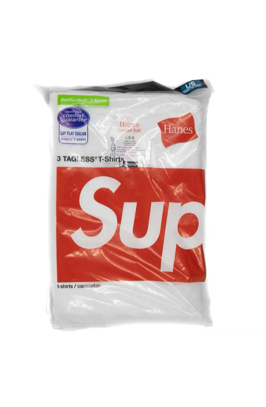 SUPREME TAGLESS WHITE T-SHIRTS 3 PACK (BRAND NEW)