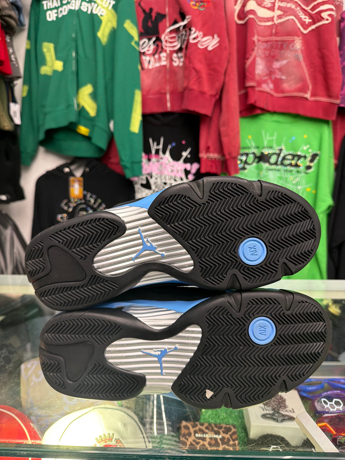 JORDAN 14 BLACK UNIVERSITY BLUE (PRE-OWNED W/ BOX)