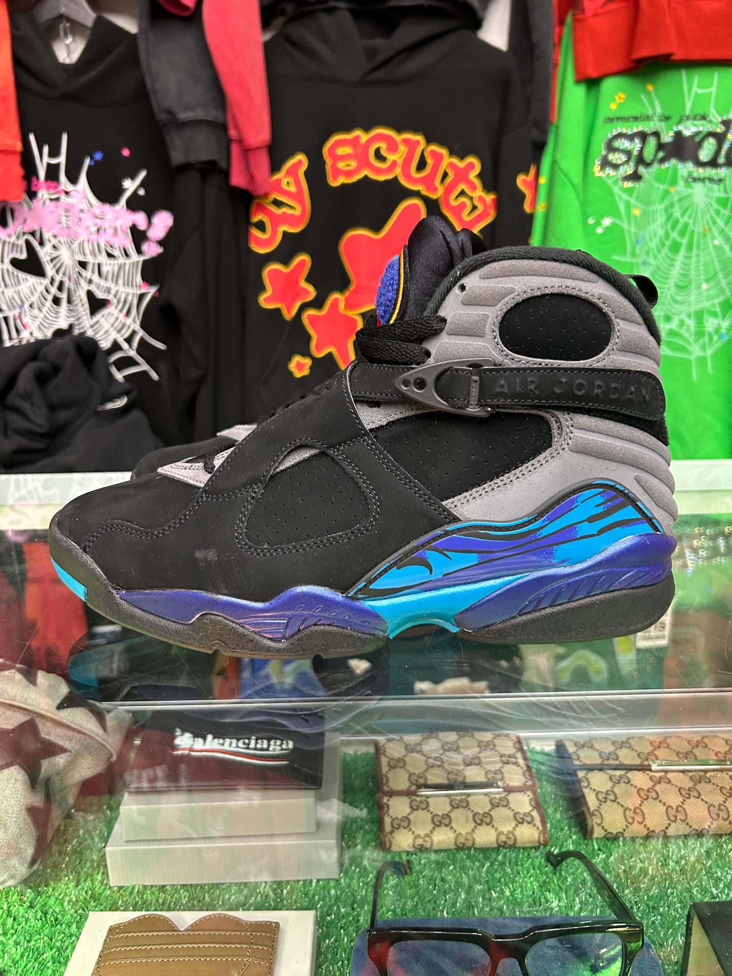 JORDAN 8 AQUA RETRO (PRE-OWNED W/ BOX)