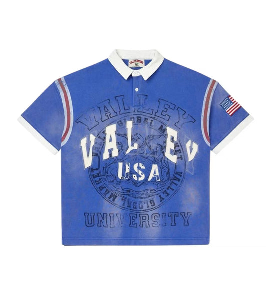 VALE VALLEY USA BERLIN BLUE POLO (BRAND NEW)