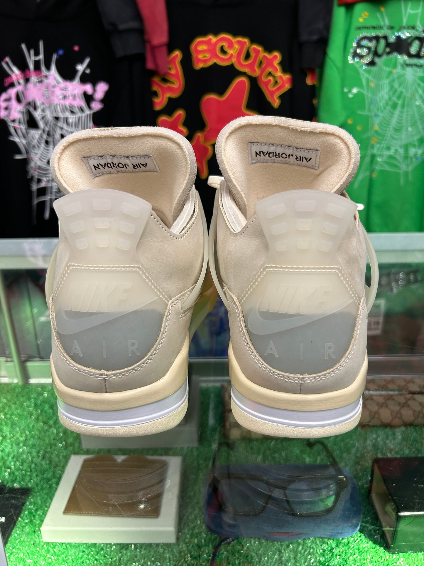 OFF-WHITE X NIKE JORDAN 4 SAIL (PRE-OWNED / WITH BOX)