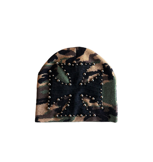 JAPANESE SORROWS  HYSTERIA EMBELLISHED CAMO BEANIE (BRAND NEW)
