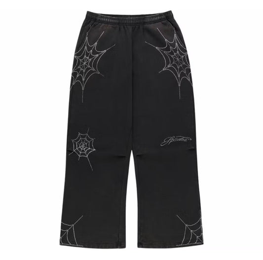 SP5DER RHINESTONE WEB SWEATPANT (BRAND NEW)
