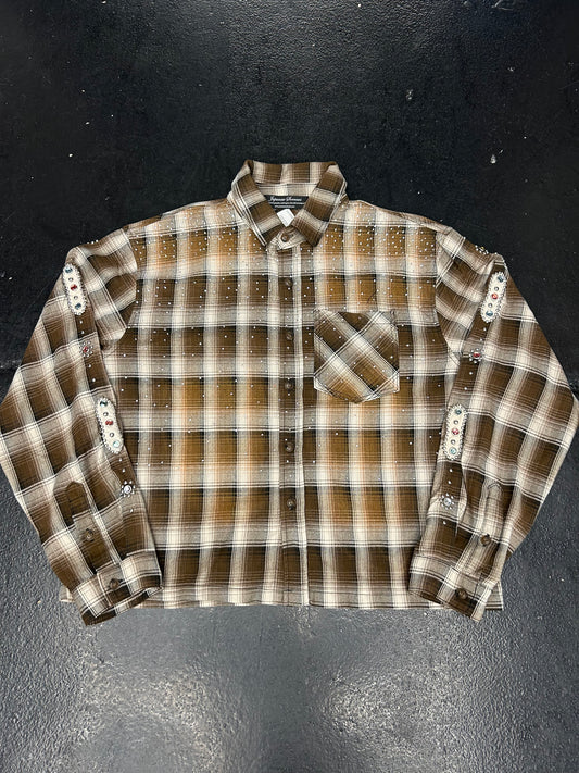 JAPANESE SORROWS BROWN FLANNEL (BRAND NEW)