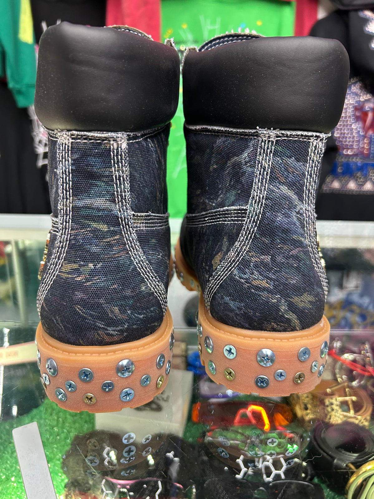 GREEDY UNIT GLITCH CAMO SCREW BOOTS (BRAND NEW)