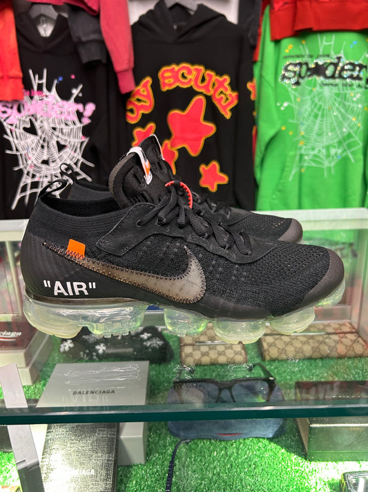 OFF-WHITE X NIKE AIR VAPORMAX BLACK (PRE-OWNED NO BOX)