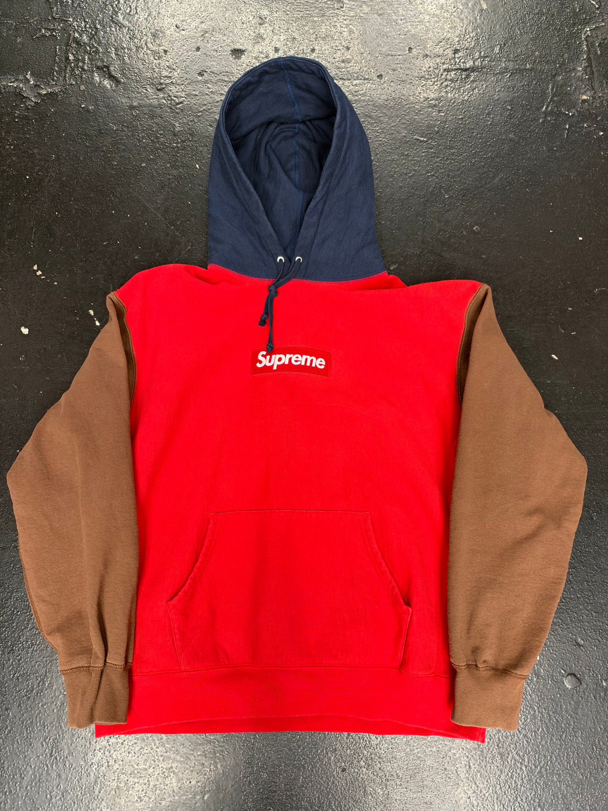 SUPREME BOX LOGO MULTI COLORED HOODED SWEATSHIRT (PRE-OWNED)