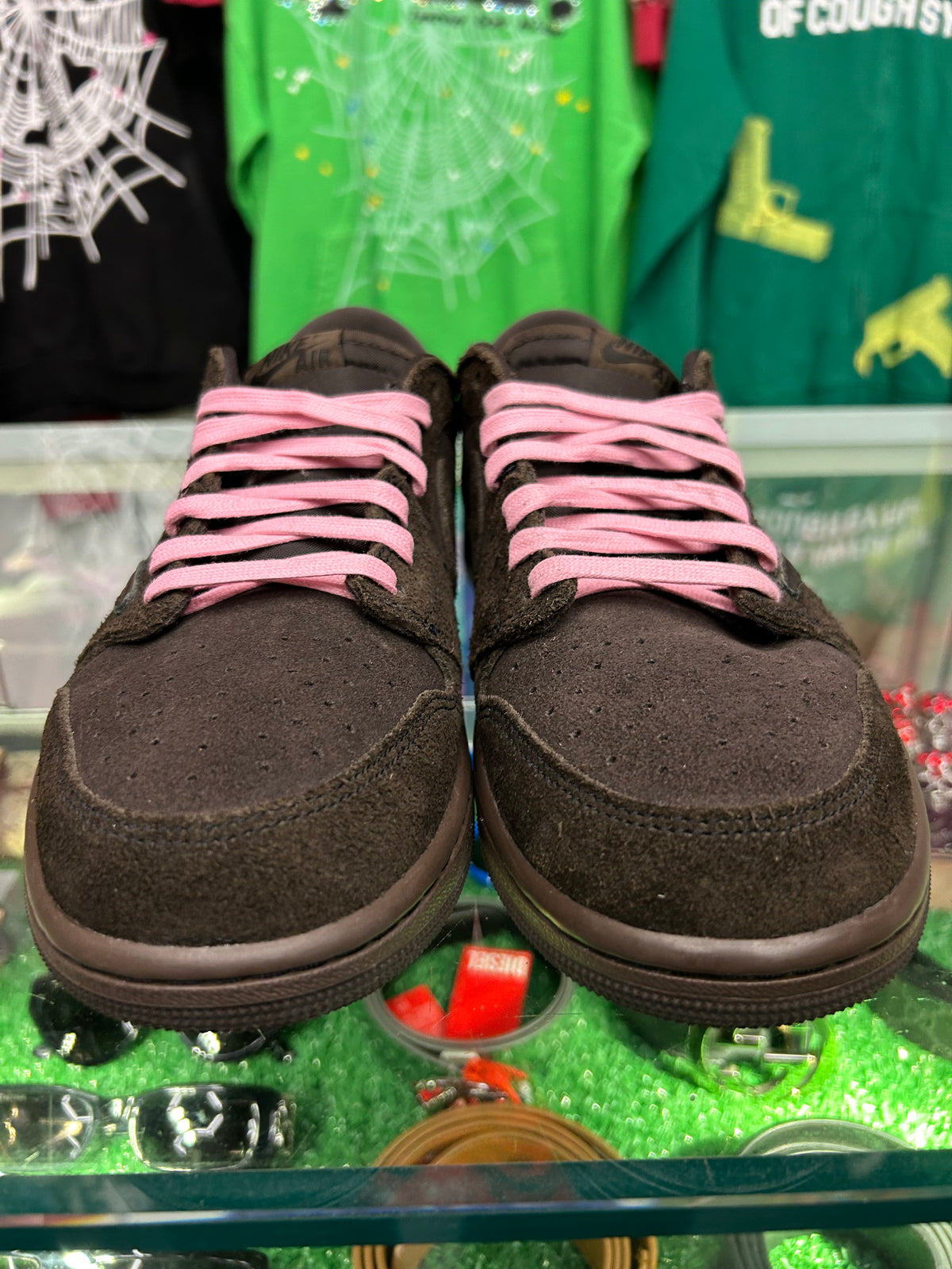 TRAVIS SCOTT JORDAN 1 LOW VELVET BROWN (PRE-OWNED W/ BOX)