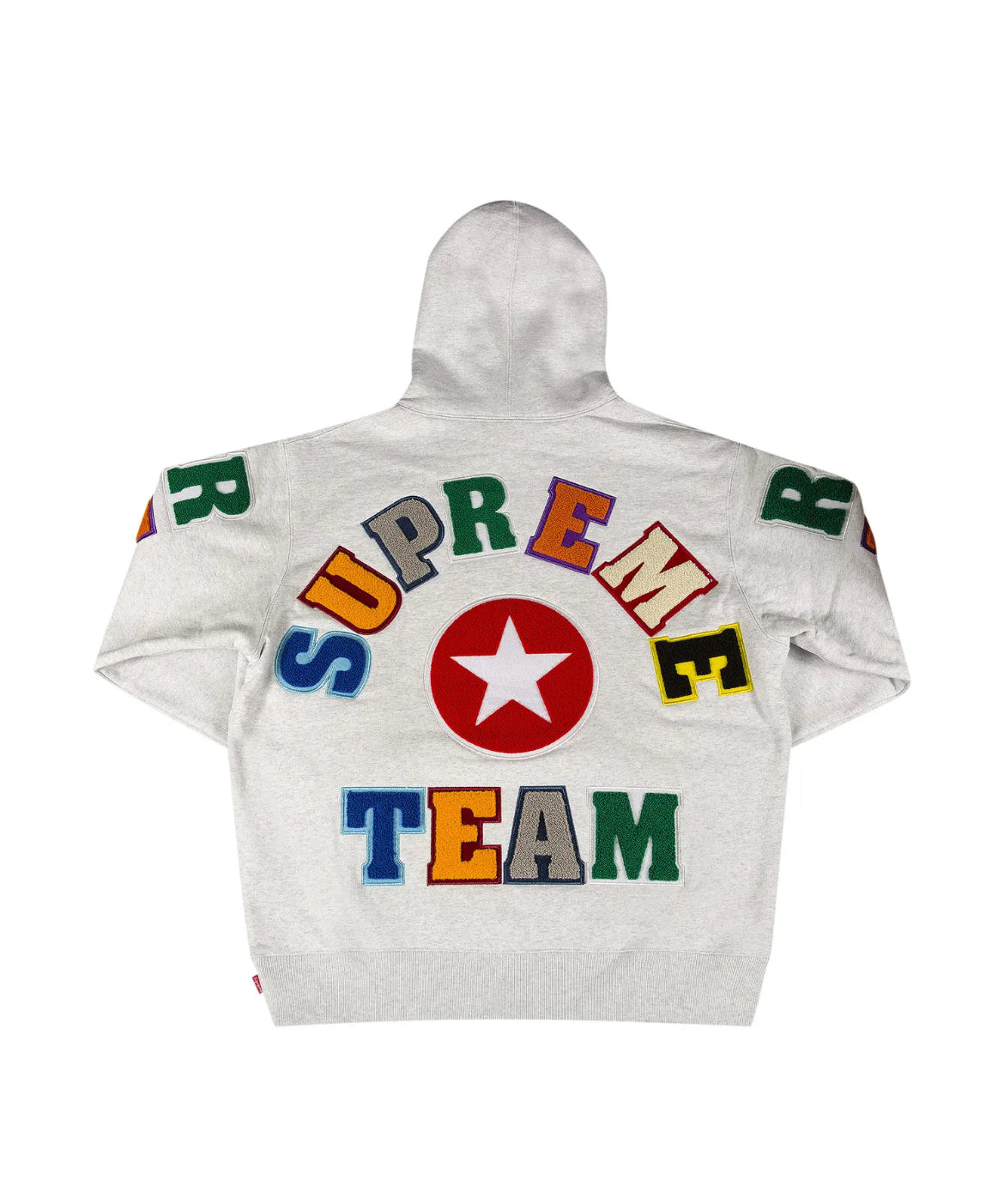 SUPREME TEAM CHENILLE HOODED SWEATSHIRT ASH GREY (VNDS)