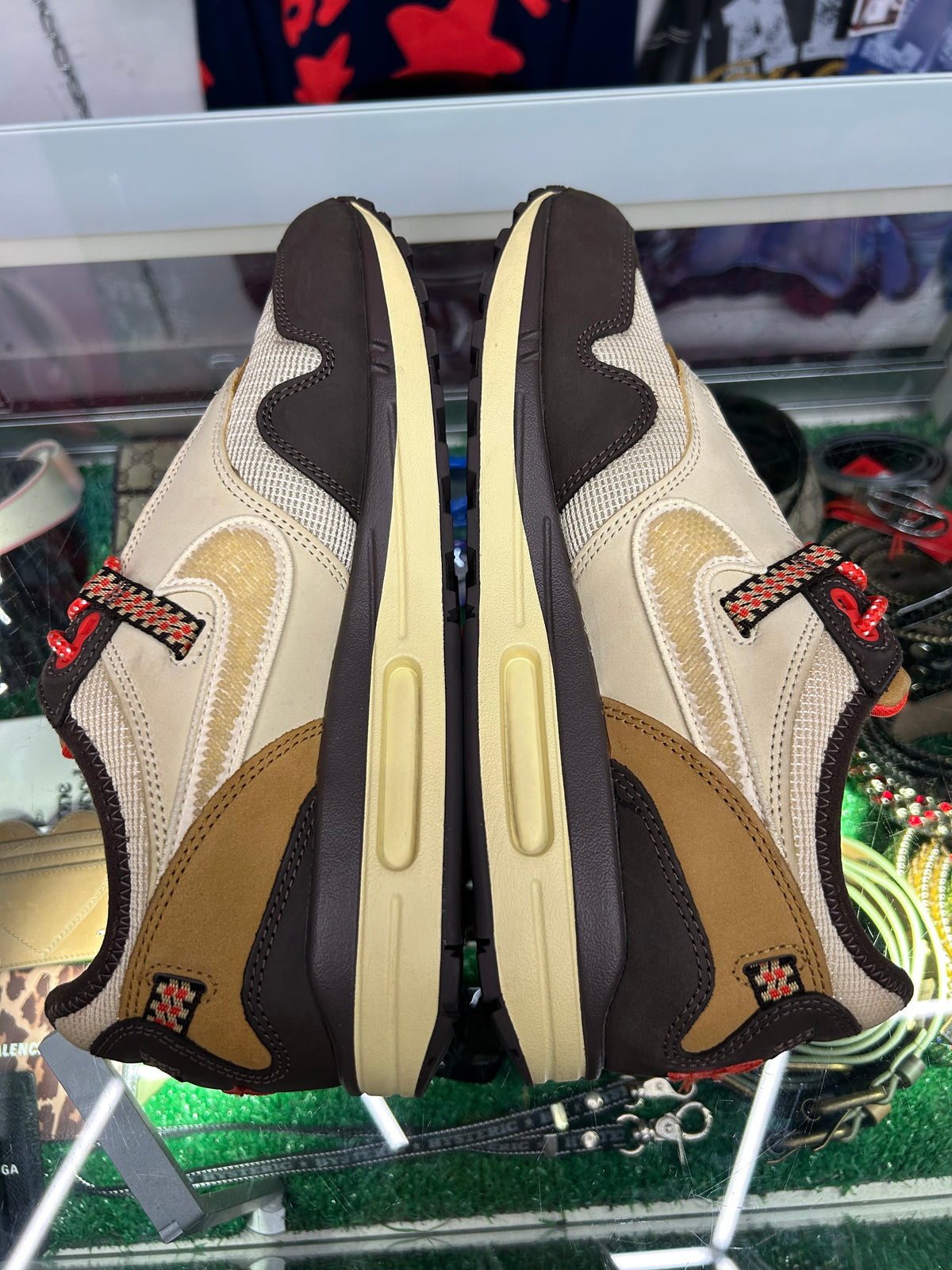 TRAVIS SCOTT NIKE AIR MAX 1 BAROQUE BROWN (PRE-OWNED W/ BOX)