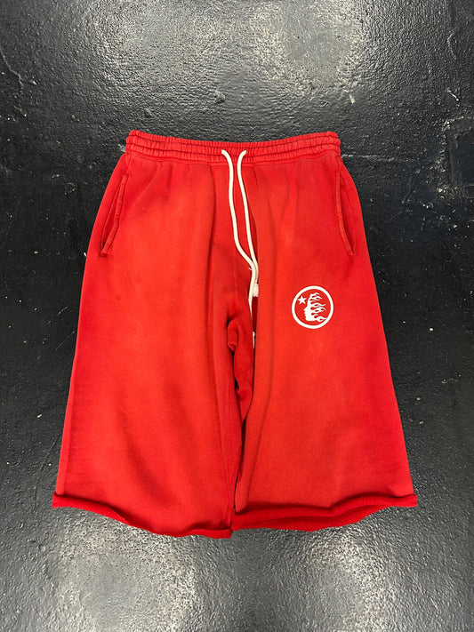 HELLSTAR RED SWEATSHORTS (PRE-OWNED)