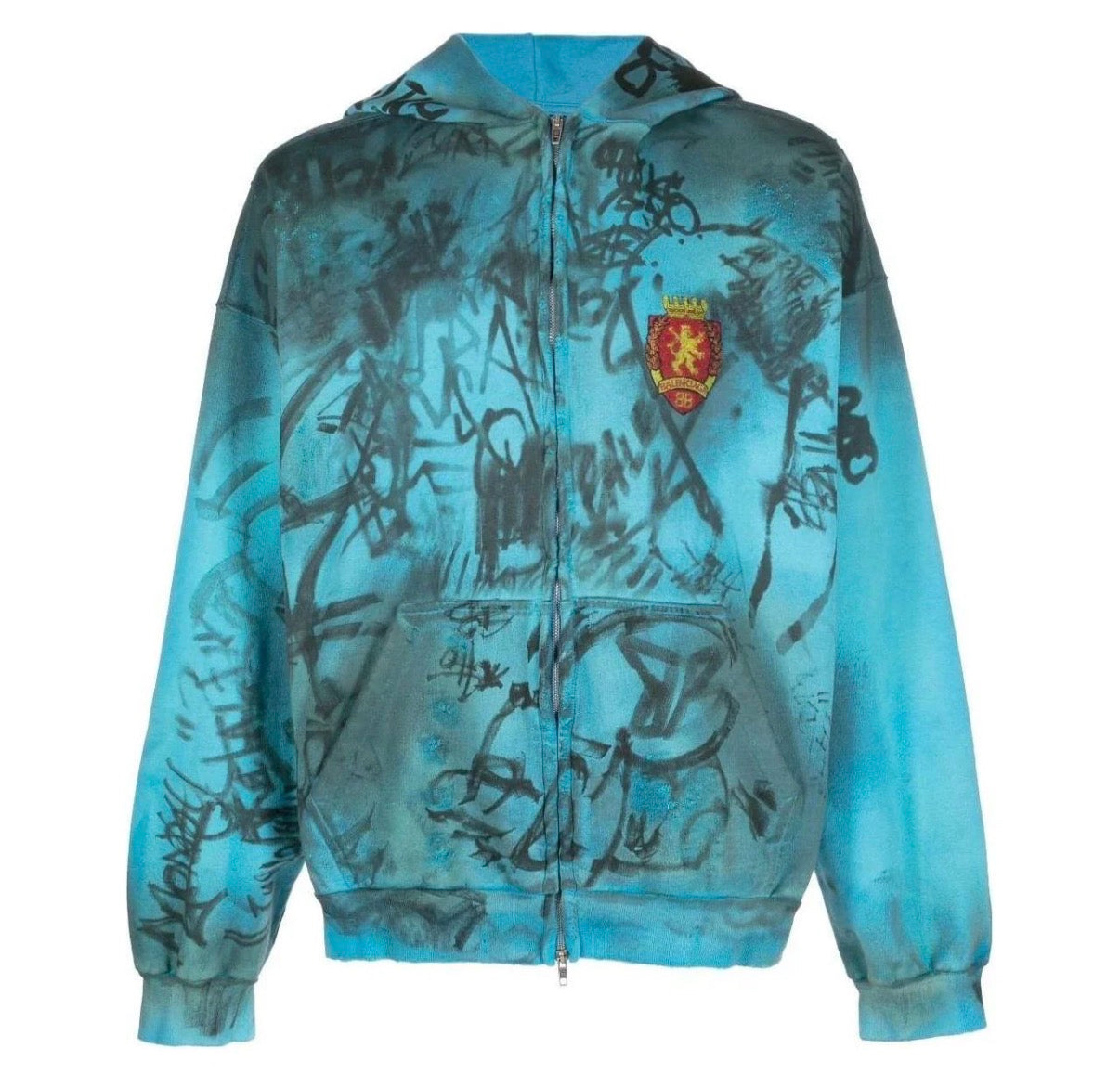 BALENCIAGA SS23 MUD SHOW SKATER GRAFFITI ZIP-UP (VNDS)