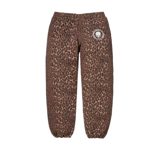 SUPREME X NUMBER NINE DRAWSTRING SWEATPANTS LEOPARD (BRAND NEW)