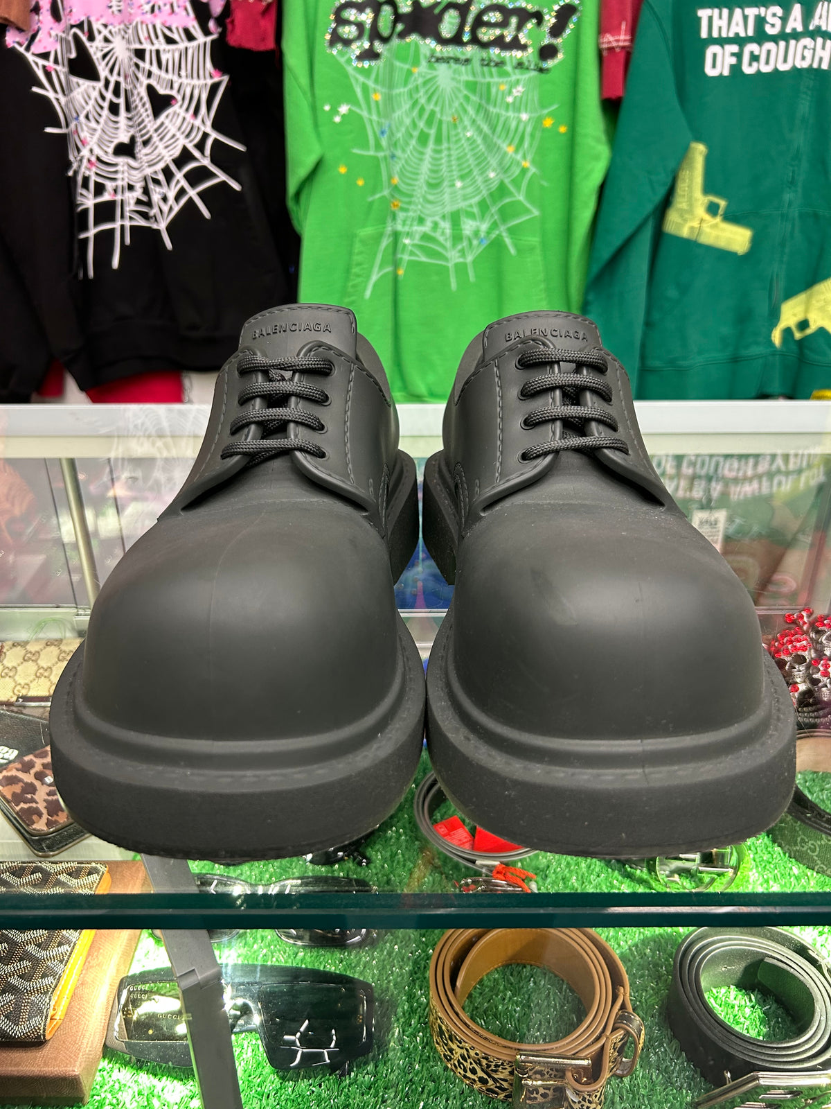BALENCIAGA STEROID DERBY GREEN (PRE-OWNED NO BOX)