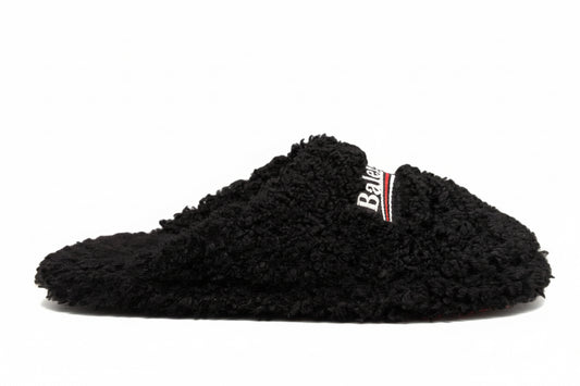 BALENCIAGA SHEARLING CAMPAIGN MULES (PRE-OWNED W/BOX)