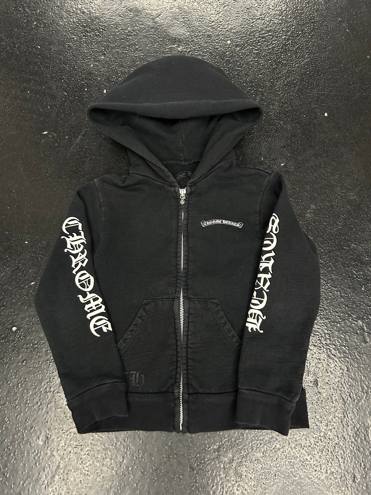 CHROME HEARTS KIDS SCROLL ZIP UP HOODIE (PRE-OWNED)