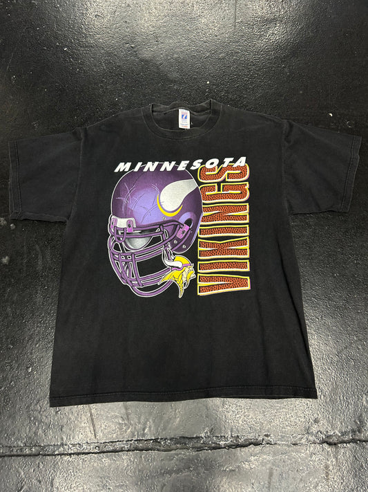 MINNESOTA VIKINGS VINTAGE BLACK TEE