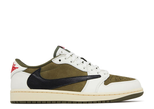 JORDAN 1 LOW TRAVIS SCOTT MEDIUM OLIVE (VNDS W/ BOX)