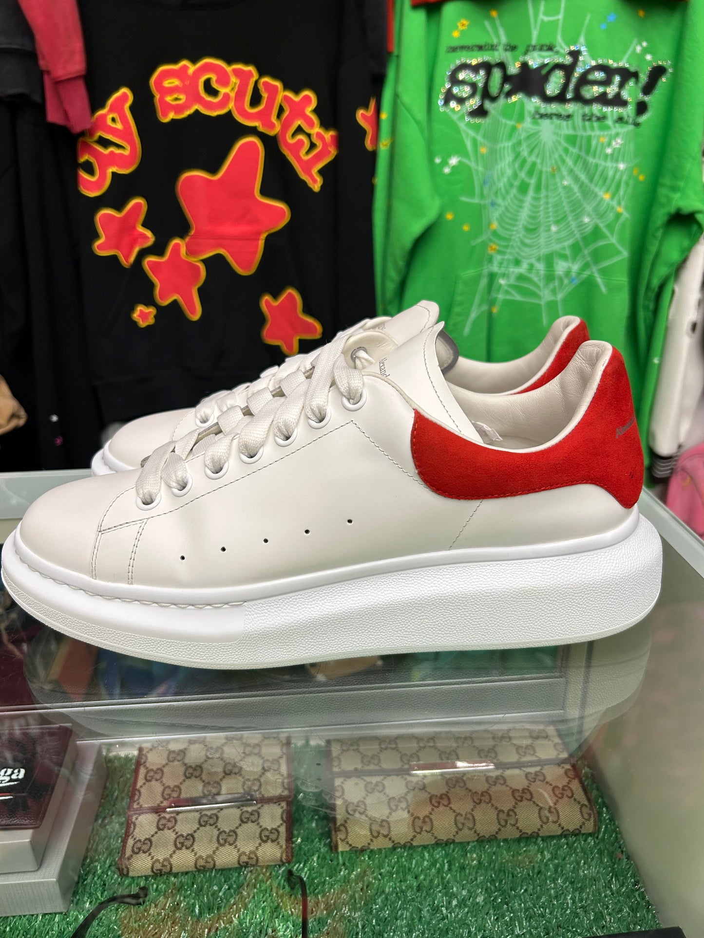 ALEXANDER MCQUEEN “RED” LOWTOP TRAINER (PRE-OWNED W/ BOX)