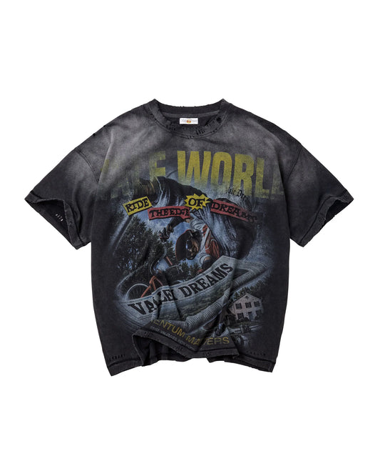 VALE FOREVER NEWSPAPER BLACK TEE (BRAND NEW)