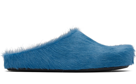 MARNI BLUE LONG HAIR CALFSKIN FUSSBETT SLIP-ON LOAFER (BRAND NEW)