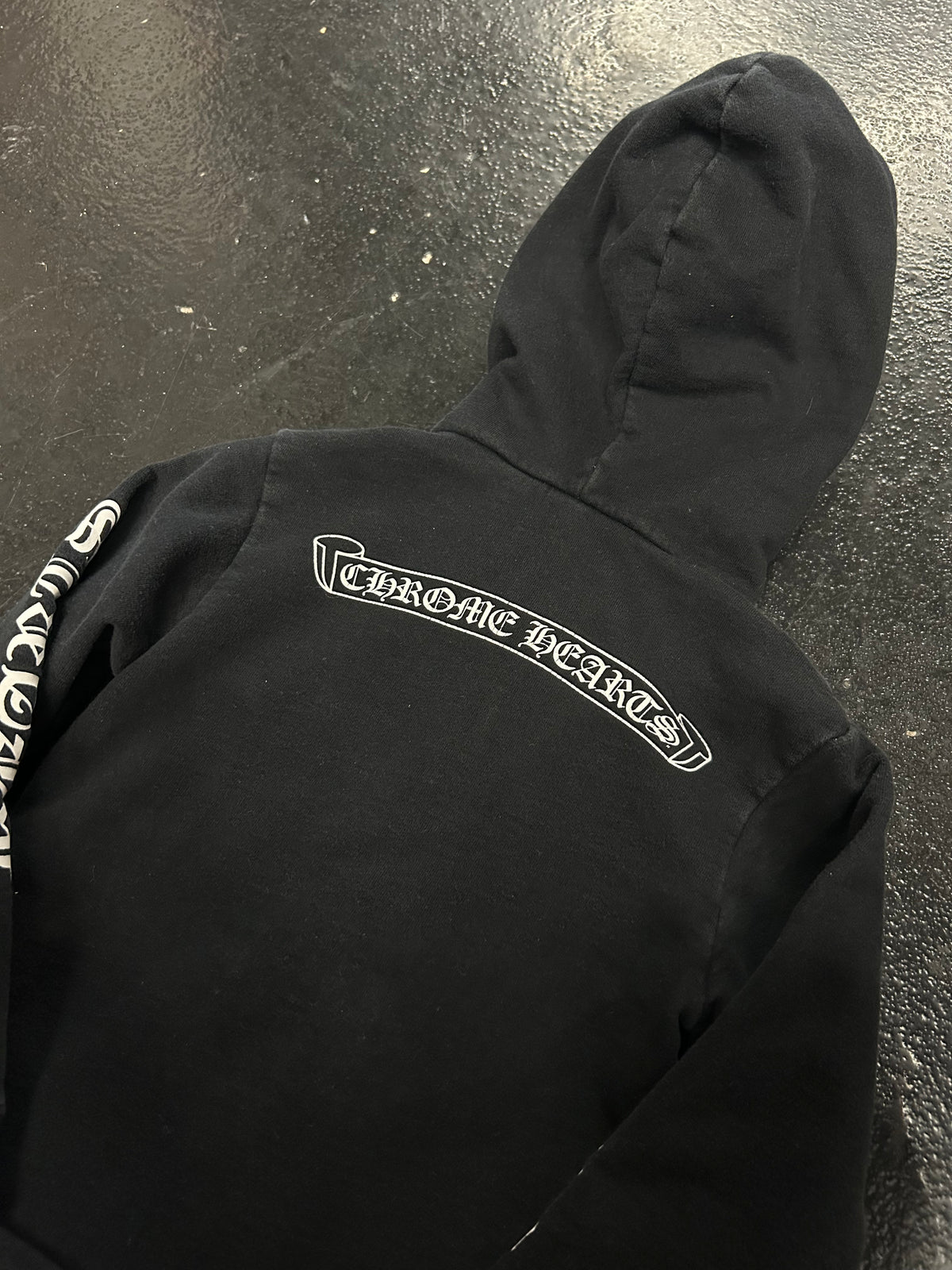 CHROME HEARTS KIDS SCROLL ZIP UP HOODIE (PRE-OWNED)