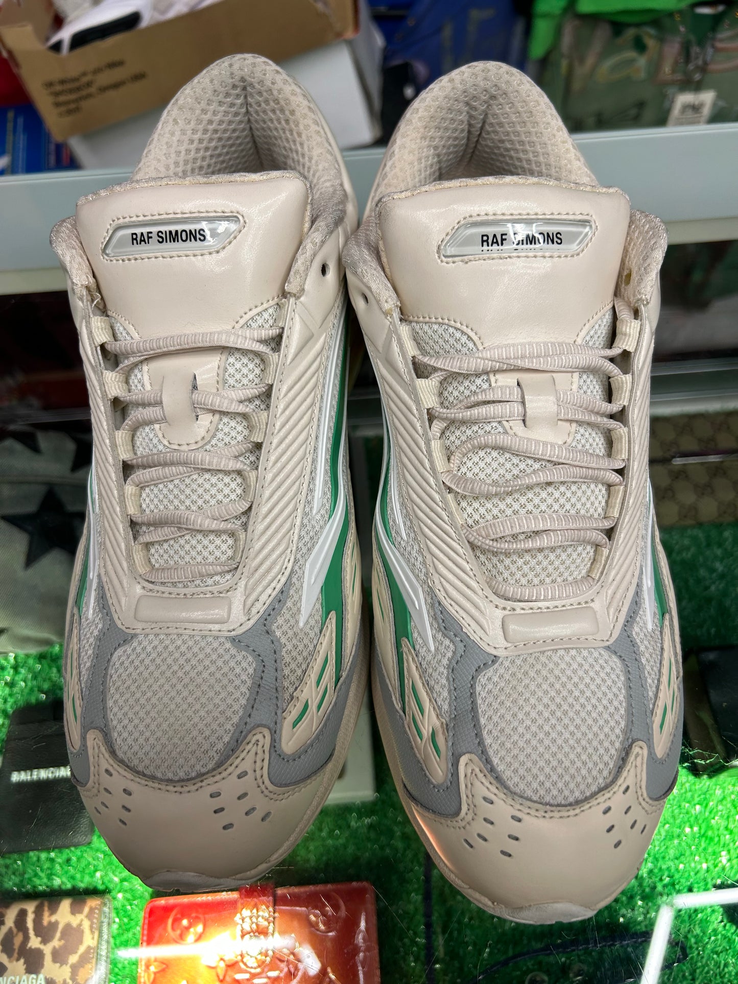 RAF SIMONS ULTRASCEPTRE SNEAKER CREAM GREEN (PRE-OWMED W/ BOX)