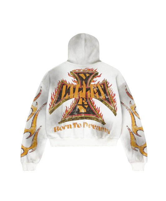 VALE FOREVER REBORN WAFFLE ZIP UP “WHITE” (BRAND NEW)