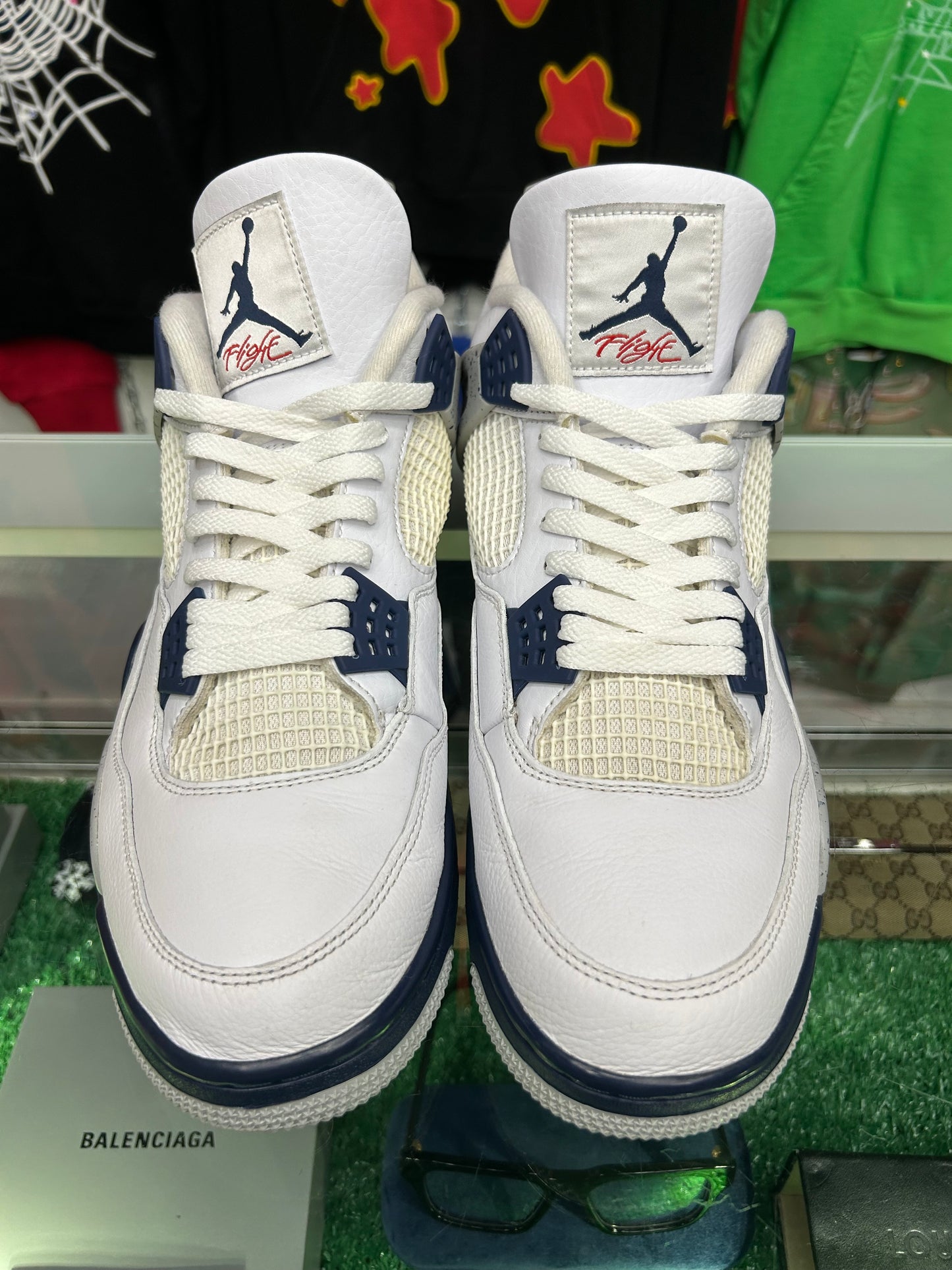 JORDAN 4 RETRO MIDNIGHT NAVY (PRE-OWNED W/ BOX)