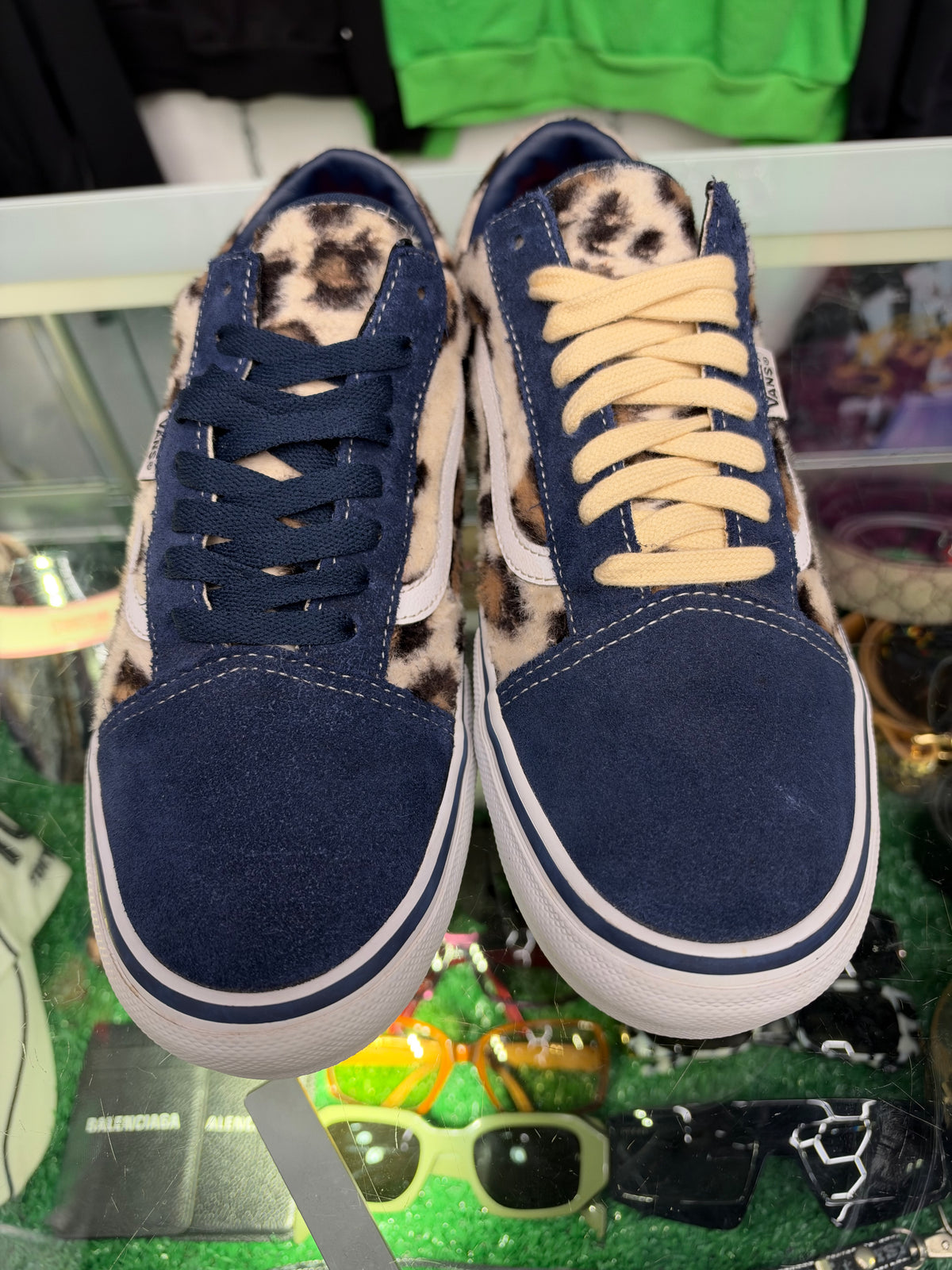 SUPREME X VANS LEOPARD NAVY (PRE-OWNED)