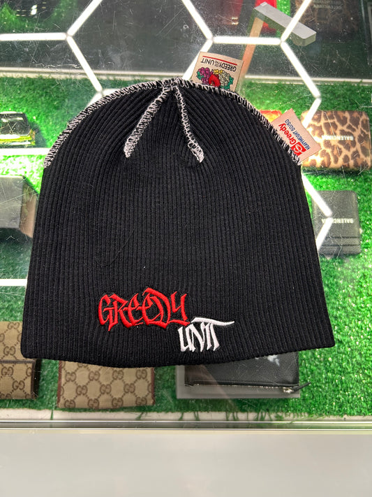 GREEDY UNIT BLACK BEANIE (BRAND NEW)
