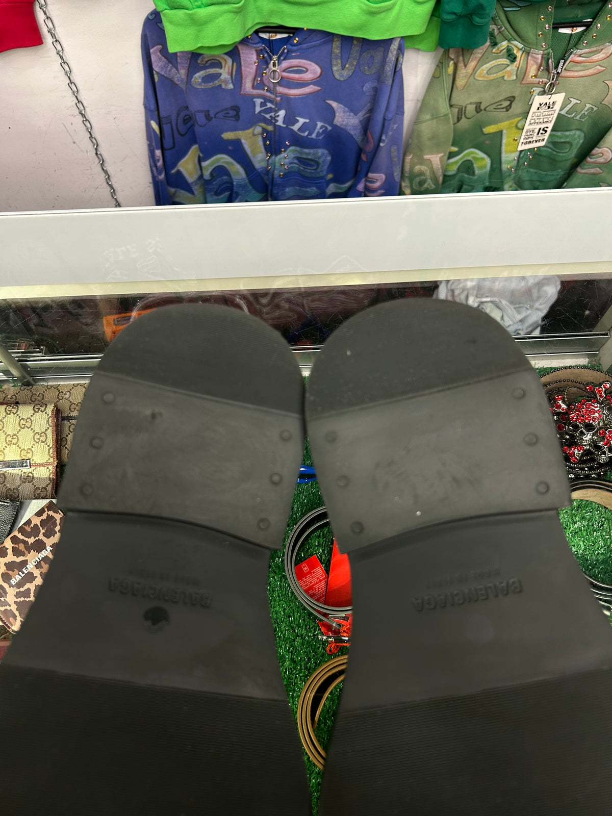 BALENCIAGA STEROID DERBY GREEN (PRE-OWNED NO BOX)