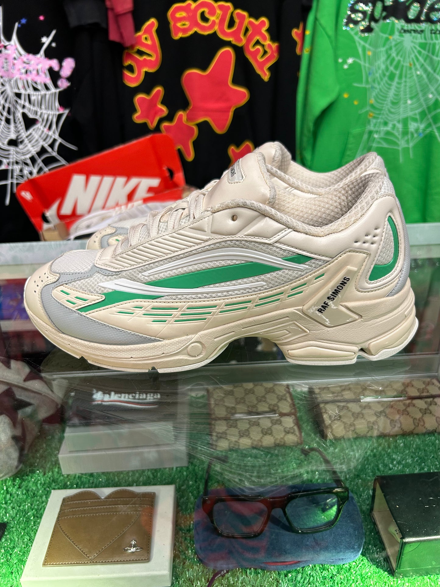 RAF SIMONS ULTRASCEPTRE SNEAKER CREAM GREEN (PRE-OWMED W/ BOX)