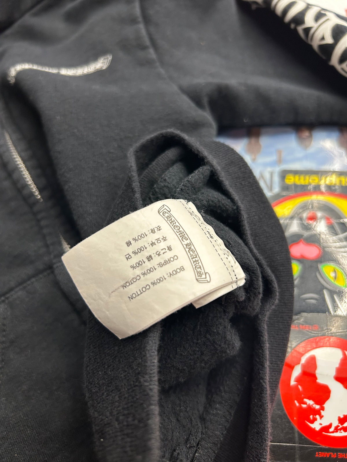 CHROME HEARTS KIDS SCROLL ZIP UP HOODIE (PRE-OWNED)