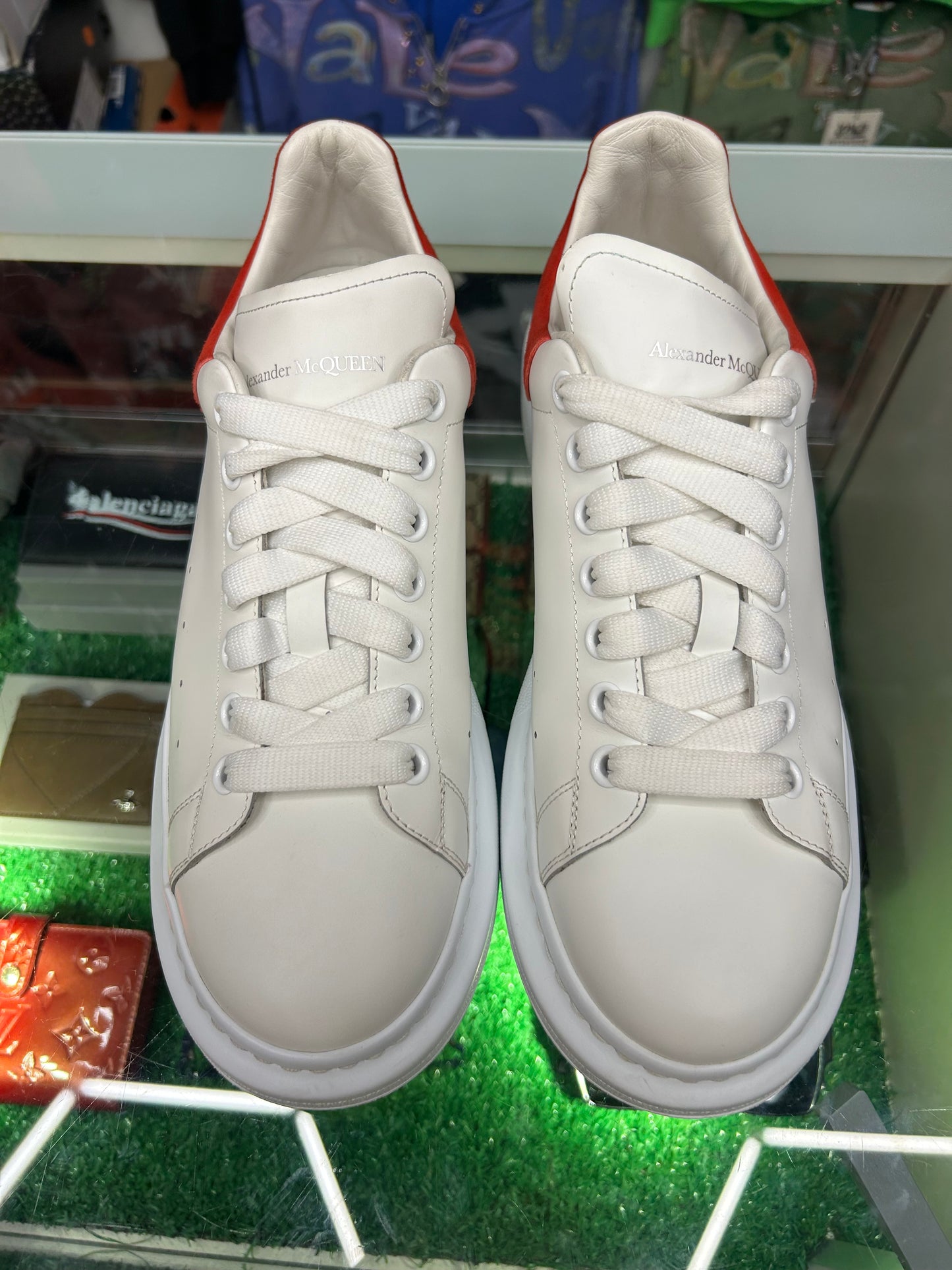 ALEXANDER MCQUEEN “RED” LOWTOP TRAINER (PRE-OWNED W/ BOX)